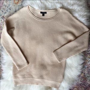 J Crew Ribbed Cream Sweater, size XXS